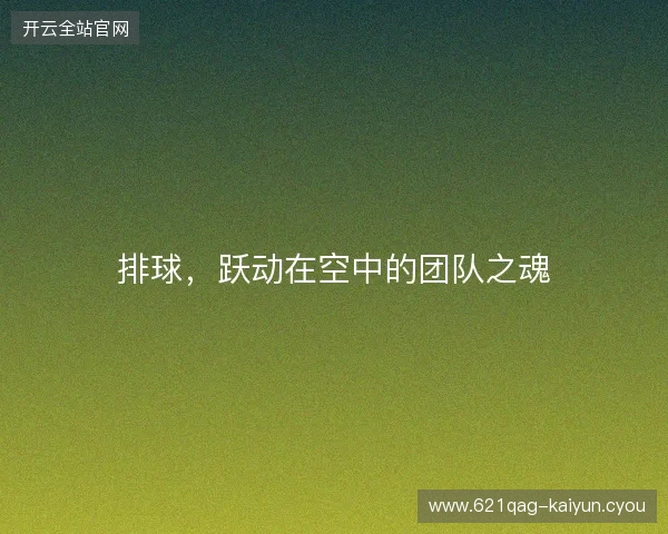 排球，跃动在空中的团队之魂
